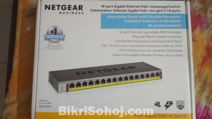 Netgear poe 16 port giga sw